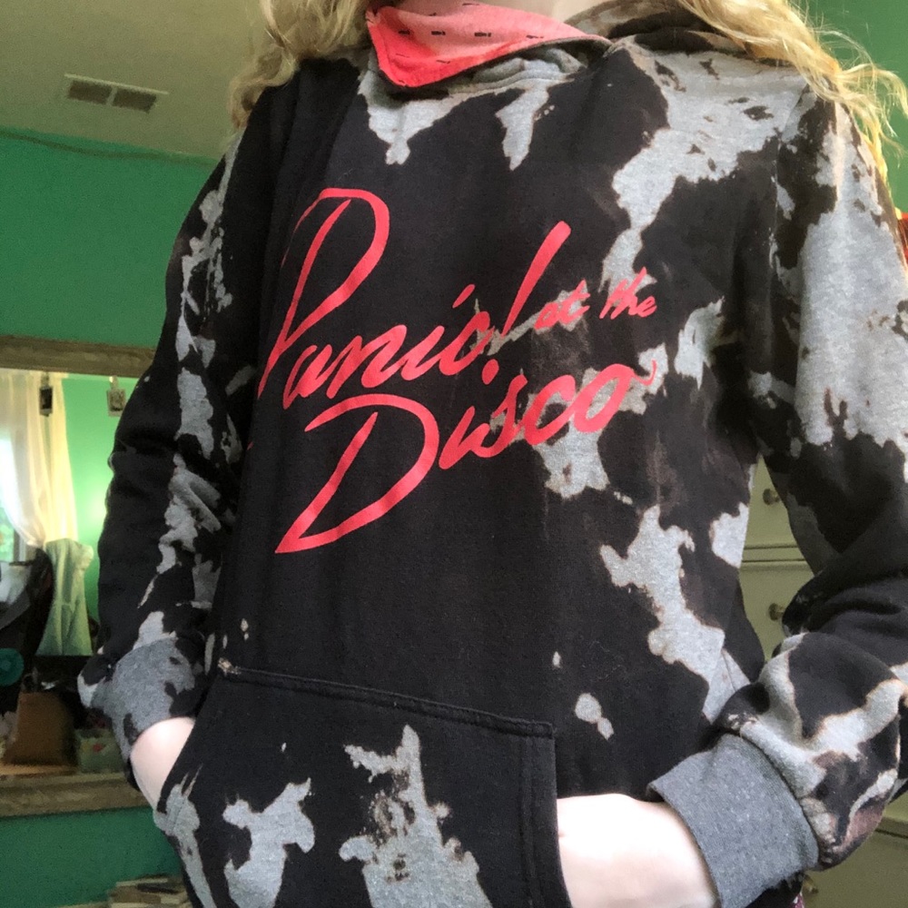 Panic! At the Disco bleach tye dye hoodie